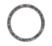 10 Antiqued Silver Plated Steel Double Sided 20mm Hammered Round Links