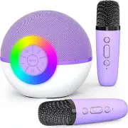 Mini Karaoke Machine for Kids Adults,Portable Bluetooth Speaker with 2 Wirele...