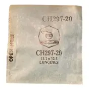 Germanow-Simon Mach (GS) CH297-20 Watch Crystal 13.1x12.5 NOS Part Longines