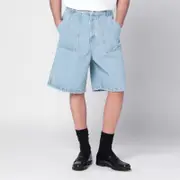 [Maison Kitsuné] Wide denim blue bermuda shorts 30 Light blue