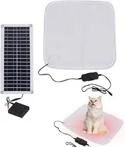 Solar Panel Pet Heating Pad - 12 V 100 W Heating Cat Dog Mat | Heating Cat Bed | Extra Warm Thermal Pet Cushion, Waterproof