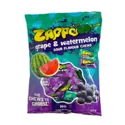 Zappo Grape & Watermelon Sour Flavour Chews 150g