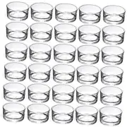 30 PCS Small Clear Glass Tealight Candle Holders,Tealight Holders Bulk Use