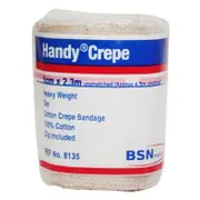 Handy Crepe Bandage Heavy Tan Cotton Wound Injury Support First Aid 5Cm x 2.3M