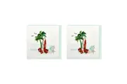 2x Boyle Handmade Paper 15x15cm Quilled Blank Greeting Card w Envelope Surfboard