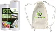 2 Pack Vacuum Rolls + Storage Bag. YourNo1Home Vacuum Sealer Rolls, Ideal for Meal Prep and Sous Vide Food Saver. BPA Free Commercial Grade Food Storage, Ideal for Portion Control. Starter Pack