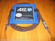 BLACK RED TWEED 20' PROFESSIONAL GUITAR CABLE CORD BASS INSTRUMENT PA EFFECTS