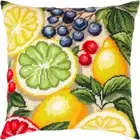 Tapestry Pillow Cover DIY kit "Fruity mood" Needlepoint kit Printed canvas