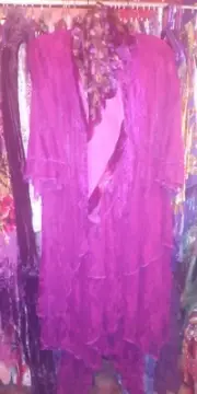 STEVIE NICK'S STYLE MAGENTA PURPLE LACE GYPSY BOHEMIAN DELUXE DUSTER AND DRESS