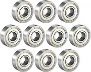 HAUAGEZWU 10pcs Bearing 603 604 605 606 607 608 609 623 624 625 626 627 628zz 2Z 2RS Metal Seal Deep Groove Ball Bearings(ABEC-1,629zz 9x26x8mm)