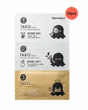 [TONY MOLY] Tonymoly Tako Pore Gold King 3 Step Nose Pack 10pcs US Seller