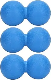 Yoga Training Peanut Massage Ball for Muscle Relaxation and Fitness. Portable Silicone Material 3pcs Set. Suitable for Neck, Foot, Hand Joints. Athletes, Office Workers (Blue)