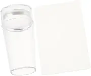 Ipetboom Clear Nail Art Stamp Kit with Transparent Stamper and Scraper Set DIY Manicure Tool for Nail Designs and Natural Look