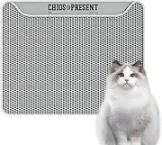 Gihioue Cat Mats for Cat Litter, Cat Litter Mat, Cat Litter Collection Mat, Litter Collection Mat, Litter Control for Cat Litter, Non-Slip Mat for Cat Litter, Double Layer