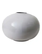 [Robert Gordon] Muse Elipse Vase Large 21cm x 15cm in Snow Grey
