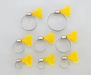 8 Sizes Adjustable Hose Clips Stainless Steel Hose Clamps Clip 8-44mm Stainless steel handle throat clamp Plastic handle clamp gas pipe
