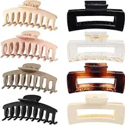 8PCS Hair Claw Clips, 4.3" Claw Clip Hair Clips for Women Girls Long Thick Hair, Large Claw Clips for Women Girls, Hold Hair Perfently, Vintage Jaw Clips (Type A)