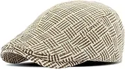 [Fasbys] Newsboy Cap Mens Womens Ivy Cabbie Hunting Hats Summer Peaked Visor Golf Sun Hat Flat Driving Cap, Style170-wk, One Size