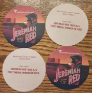 Set of 4 BJ's Brewhouse Jeremiah Red Irish-Style Ale Coaster Pub Beer Alcohol