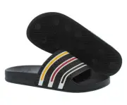 Adidas Adilette Slides Mens Shoes Size 4, Color: Core Black/Footwear White/Team