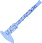 DECORNIJIA Mini Caliper Lightweight Plastic Gauge for Accurate Step Depth Measurements Portable Sliding Ruler for Industrial Personal Use Blue Color