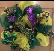 Authentic New Orleans mardi Gras Wreath