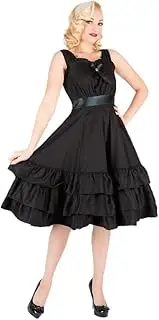 [Hearts & Roses London] Women's Isabella Black Plain Long Dress