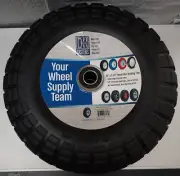 DH Casters 10" x 3-1/2" Flat Free Wheel Tire 1/2" ID Hand Truck Dolly Cart Wagon