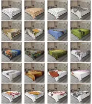 Ambesonne Fox Print Flat Sheet Top Sheet Decorative Bedding 6 Sizes