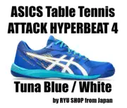 ASICS Table Tennis Shoes ATTACK HYPERBEAT 4 1073A056.401 Tuna Blue / White