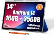 14 inch Large Screen Android Tablet,16GB RAM 256GB ROM,1920x1200 IPS FHD Display