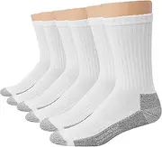 [Hanes] mens Crew Socks, 6-pair Pack Work Sock