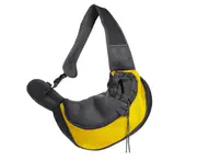 Dog Sling Carrier for Small Dogs, Puppy Carrier Sling Purse, Pouch Carrying Bag to Wear Medium Cat, Crossbody Pet Sling Travel Breathable -Yellow s