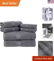 Indulgent 6-Piece Towel Set - 600 GSM Cotton Bath Towels for Ultimate Comfort