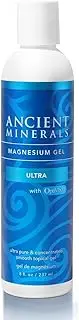 [Ancient Minerals] Magnesium Gel Ultra with OptiMSM and Aloe Vera - Topical Magnesium Gel Formula with MSM Best Used for Dermal Skin Absorption and Massage Therapy (8oz)