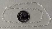 925 Solid Sterling Silver Flat Cable Chain 1.3mm Bulk Footage 50 Feet Foot Spool