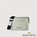 【BRAUN BUFFEL 德國小金牛】台灣總代理 諾瓦 橫式斜背包-淺灰色/BF550-02-SGY