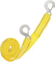 TOKIDNY Car Tow Rope Short Heavy Duty Tow Rope Synthetic Winch Rope Mini Ratchet Straps Tube Tow Rope Pulling Rack Tricep Bungee Cords Heavy Duty Outdoor Tarp Sling Shackle Nylon Yellow