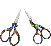 Embroidery Scissors Vintage 2 Pcs Stainless Steel Stork Scissors Small Sewing Sc