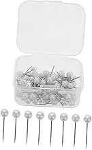 Sewroro 500pcs Pearl Head Straight Pins Metal Corsage Pins for DIY Sewing Knitting Supplies Precision Positioning for Fabric Cross Stitch Projects