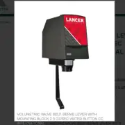 VOLUMETRIC VALVE SELF-SERVE LEVER WITH MOUNTING BLOCK 2.3 OZ/SEC WATER BUTTON CC