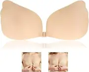 [FQQF] Adhesive Bra Push Up, Strapless Bra, Reusable Adhesive Bra Push Up Invisible Bra, Strapless Push-Up Adhesive Bra for a Comfortable and Perfect Fit (Cup Size: B), Ff, Medium