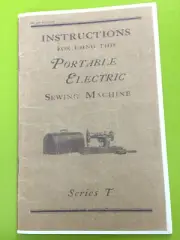 NEW HOME SERIES T PORTABLE ELECTRIC SEWING MACHINE INSTRUCTION BOOK