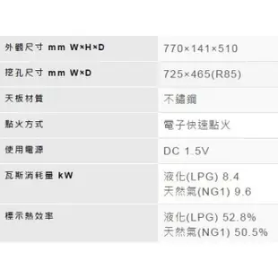 林內牌 二口檯面爐 不銹鋼 大面板 LOTUS瓦斯爐 RB-27F