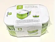 Bentgo Classic Stackable Bento Lunch Box Container Set W/ Utensils - Green NEW