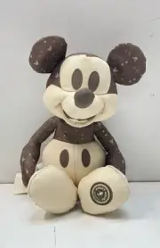 Disney Brown Cream Mickey Mouse Plush Collectible 80th