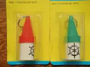 BOAT FLOATING KEY BUOY RING CHAIN RED GREEN 78081 78091 KEY RING FLOATS BOAT