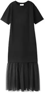 emmi(エミ) EMI 13WCO244005 Women's Organic Cotton Docking T-Shirt Dress