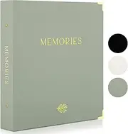 Beautiful Linen Photo Album For 4x6 Photos - Safely Holds Up To 500 Pictures of Unique Memories - The Perfect Large Photo Book To Store All Pictures of Treasured Family, Baby or Wedding Moments