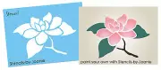 Magnolia Stencil Flower Twig Branch Floral Cottage Garden DIY Art Border Signs
